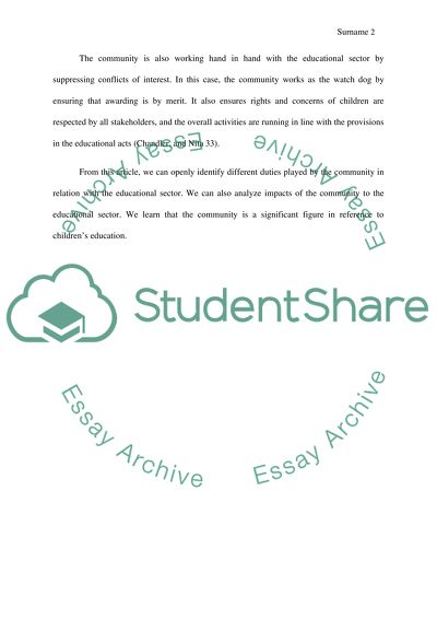 Community and Childrens Education