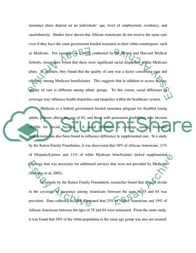 Quality of Health Care by Race and Gender