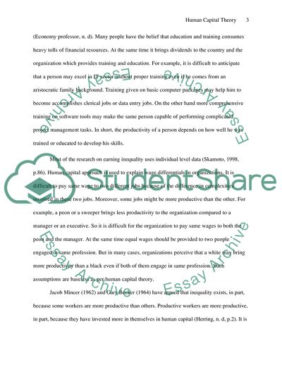 Human Capital Theory