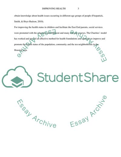 Improving Health Status in Houston