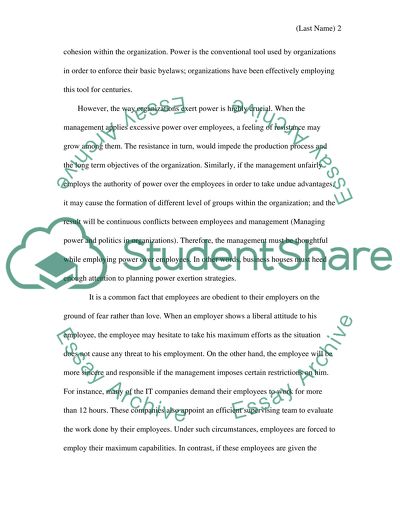 Power and politics strategy planning