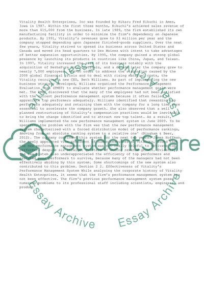 Performance Management at Vitality Health Enterprises, Inc