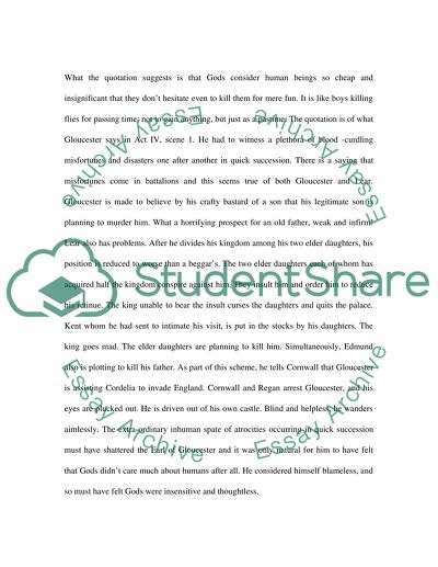 King Lear College Book Report/Review