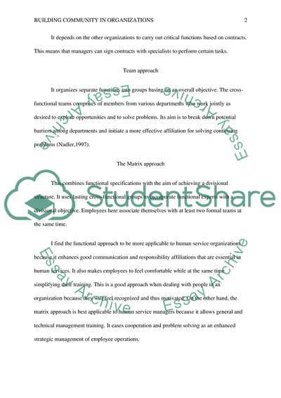 Building Community in Organizations