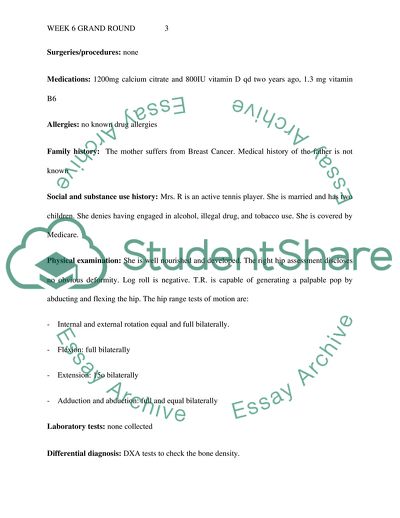 Osteoporosis Case Scenario