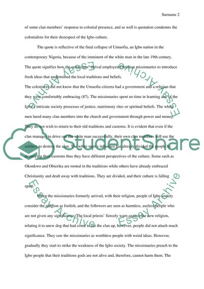 Things Fall Apart Essay Example Topics And Well Written Essays 1000 Words