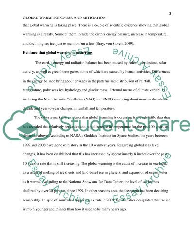 Lab Research Report 2: Global Warming: Cause and Mitigation