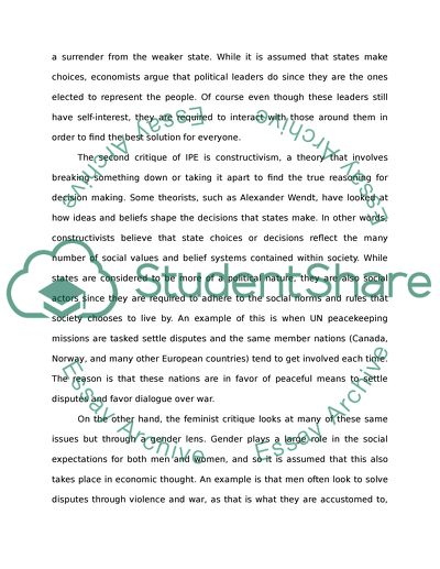 Alternative perspectives of international political economy 2