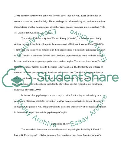 The Issue of Rape in America