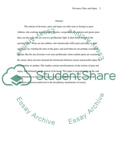 Defining and Conceptualizing the Notion of Deviance in Combat Sports