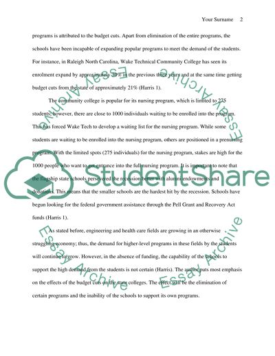 State University Budget Cut