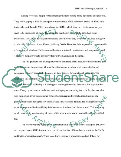 SMEs and Growing Approach