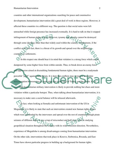 The Impact of Humanitarian Intervention in Contemporary Conflicts