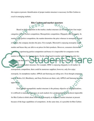 Basic Business Objectives of Ritz Carlton