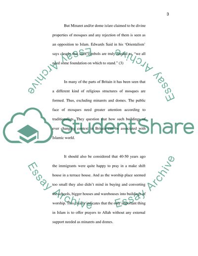 Architectural Development of Contemporary Mosques in Britain