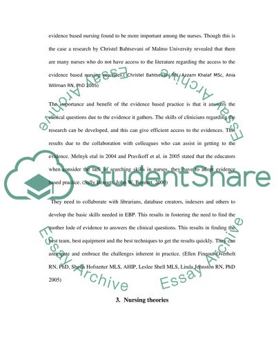 Nursing Knowledge Resources and Nursing Theory