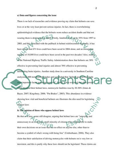 Why there sould be helmet laws for motorcycle operators and passangers