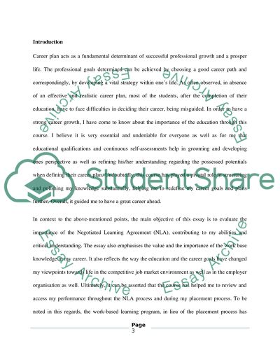 NLA and Work Based Learning