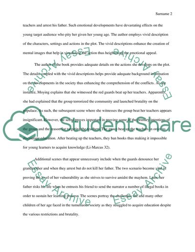Response paper for Snow Falling in Spring by Moying Li