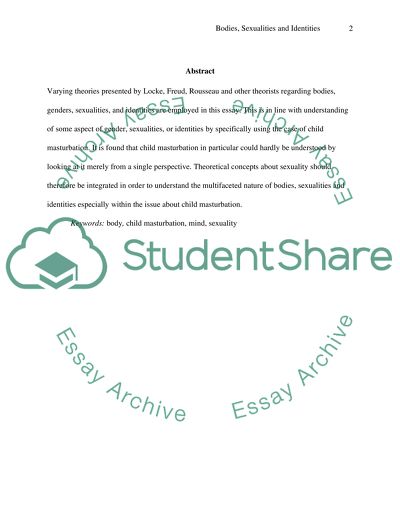 Bodies, Sexualities, and Identities