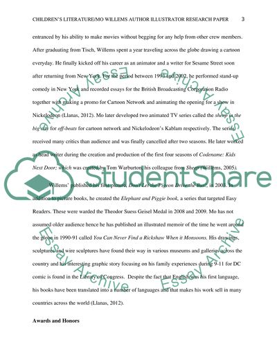 Author and Illustrator. Mo Willems