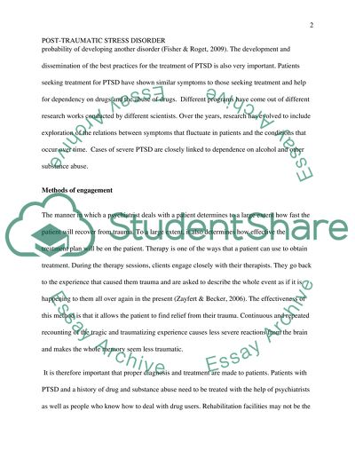 Post-Traumatic Stress Disorder: Substance Abuse, and Trauma