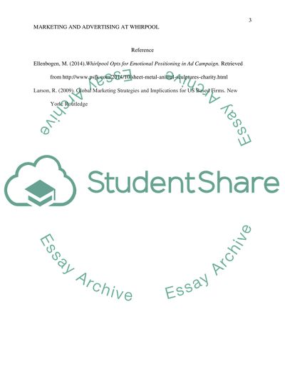 Marketing and Advertising of Whirlpool