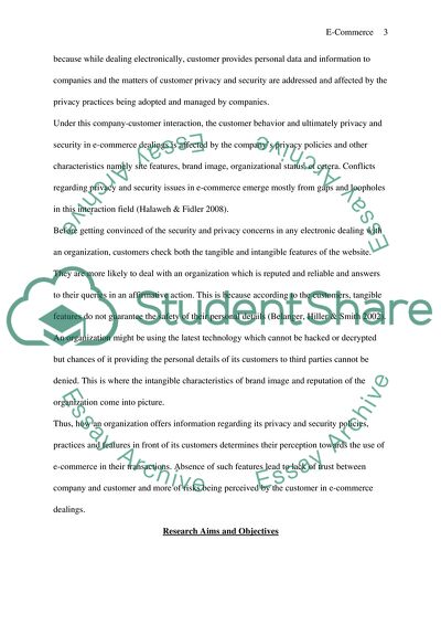 The Impact of Privacy and Security in E-Commerce