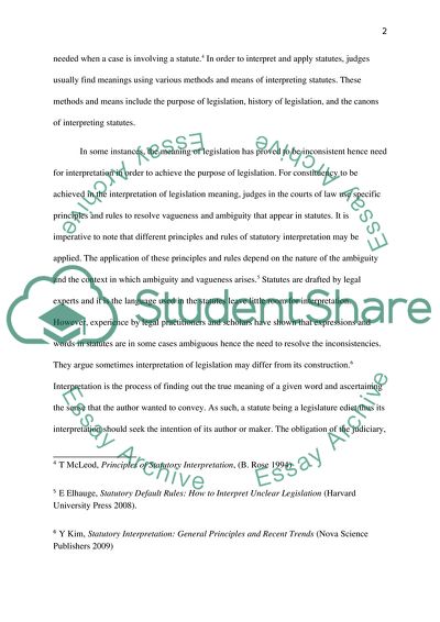 Statutory Interpretation