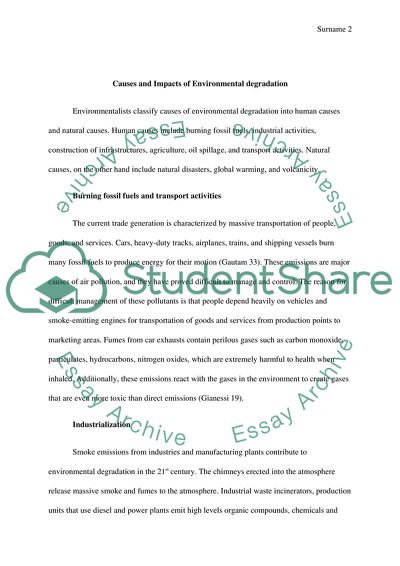 Causes and Impacts of Environmental Degradation