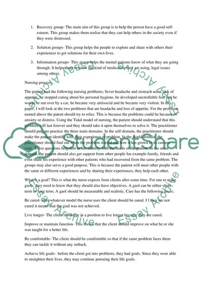 Tidal Model of Nursing: Models and Frameworks for Nursing