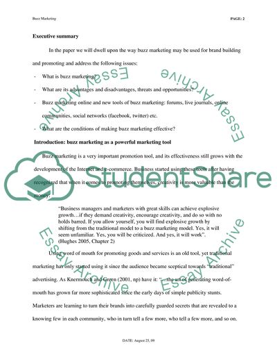 Buzz Marketing as a Powerful Marketing Tool