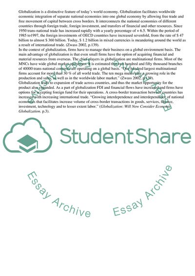 Impact of Globalization on National Economies