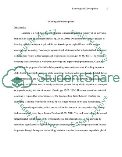 Learning and Development Process Analysis