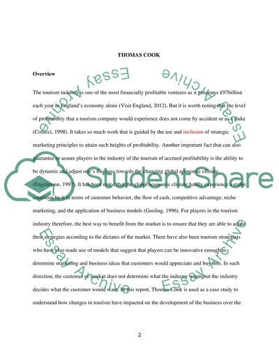 Market Segmentation of Thomas Cook