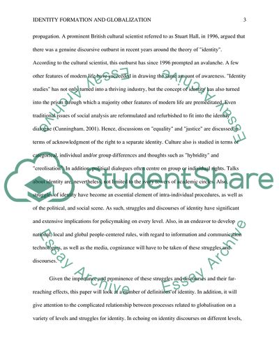 Identity Formation and Globalization