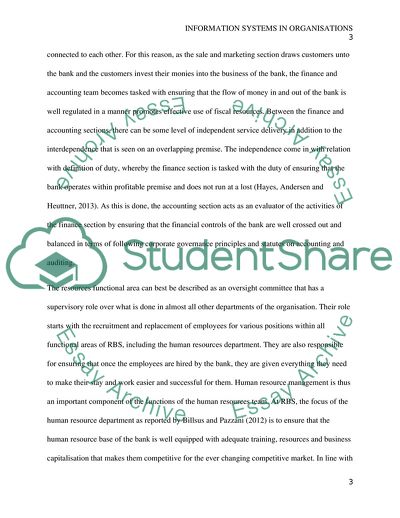 Information Systems in Organisations - The Royal Bank of Scotland