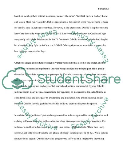 Analyzing Shakespeares story The Tragedy of Othello