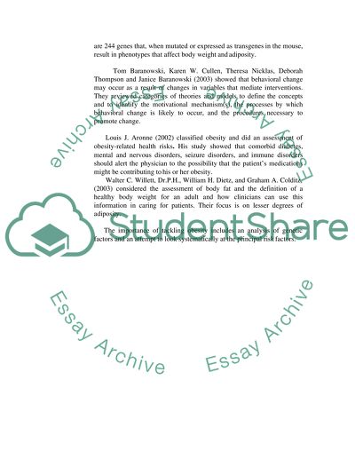 The Importance of Tackling Obesity