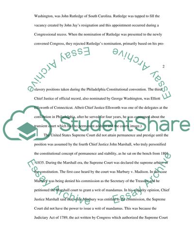 United States Supreme Court and the Constitution