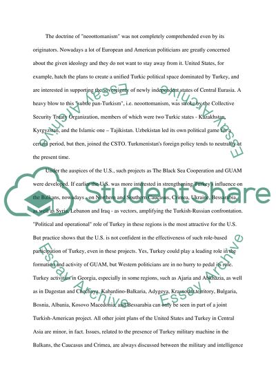 Neoottomanism in Turkey and the Role of Turkey in the new formation of the Arab world