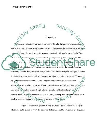 Nuclear Proliferation