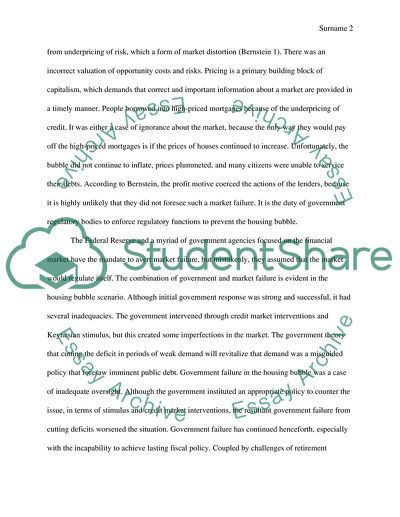 Government and Market Failures and their Effects