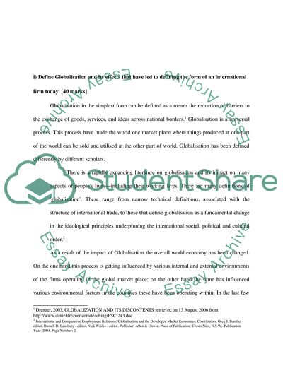 Globalization and its Effects on International Marketing