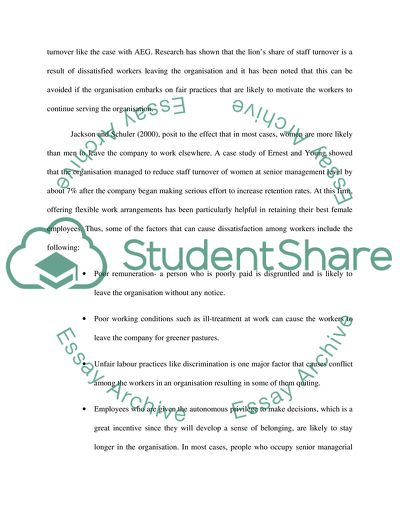The Selection Methods Employed by the Organisation