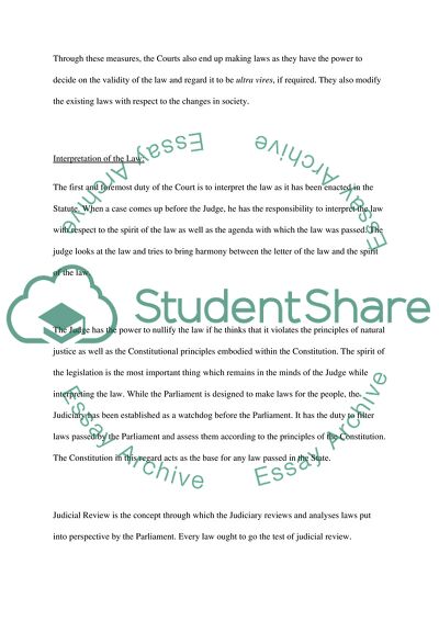 Principle Powers of the Court in Statutory Interpretation