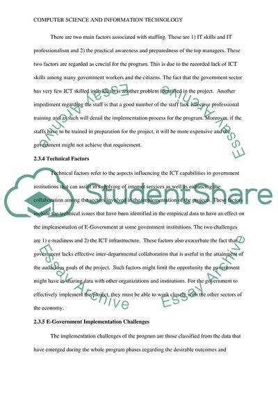 The E-Government Project