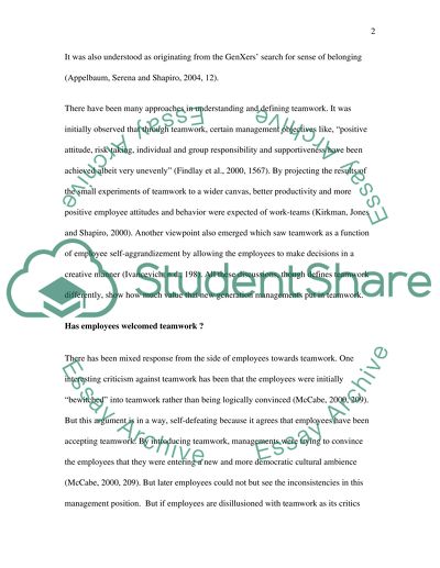 Why do many managers prefer that their employees work in teams