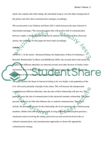 Communication between couples of different ethnicitys