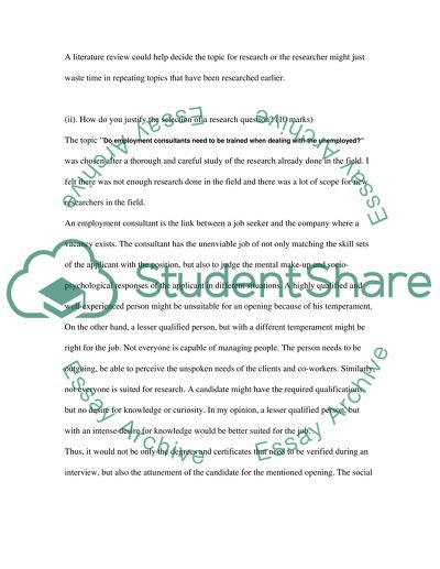 Do employment consultants need to be trained when dealing with the unemployed